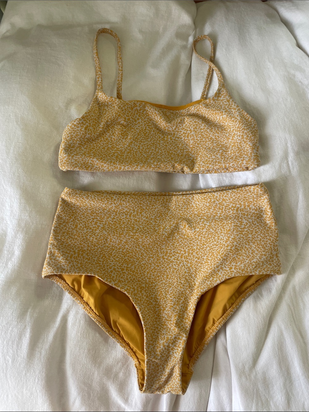 Athleta Leopard Print Two-Piece Swim Set
